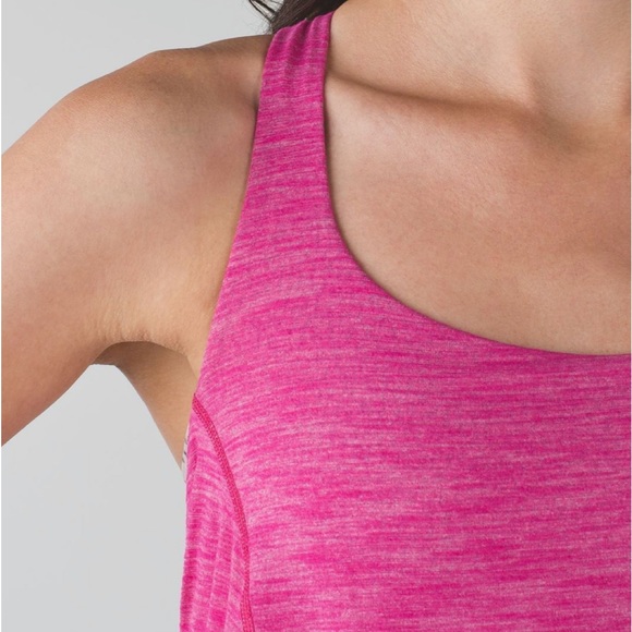 Lululemon Wild Tank Heathered Jewelled Magenta / Dottie Dash White Black - Picture 5 of 6